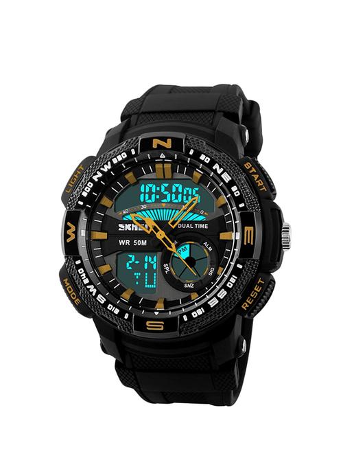 round dial black digital watch - 12480191 - Very Small Image - 1