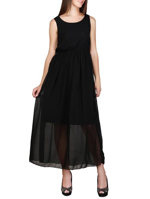 black georgette dress - 12481545 - Very Small Image - 1