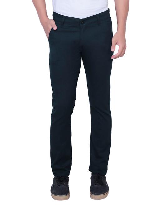blue cotton chinos casual trousers - 12481821 - Very Small Image - 1