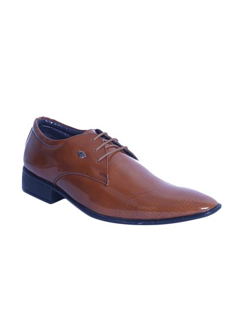 brown pu derbies - 12484904 - Very Small Image - 1
