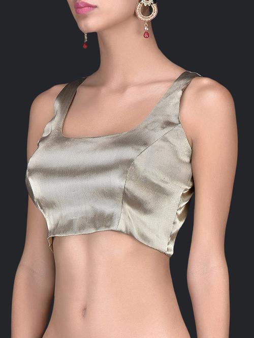 Antique Gold Brocade Stitched Blouse - 1248494 - Very Small Image - 1