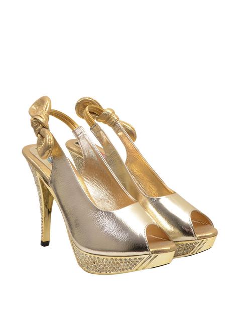gold leatherette sandals - 12485827 - Very Small Image - 1