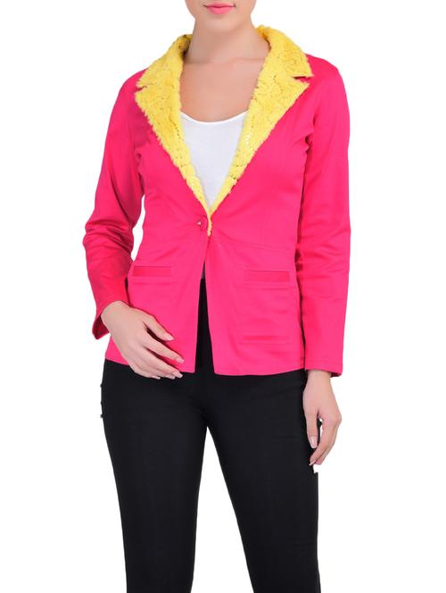 pink polyester casual blazer - 12488586 - Very Small Image - 1