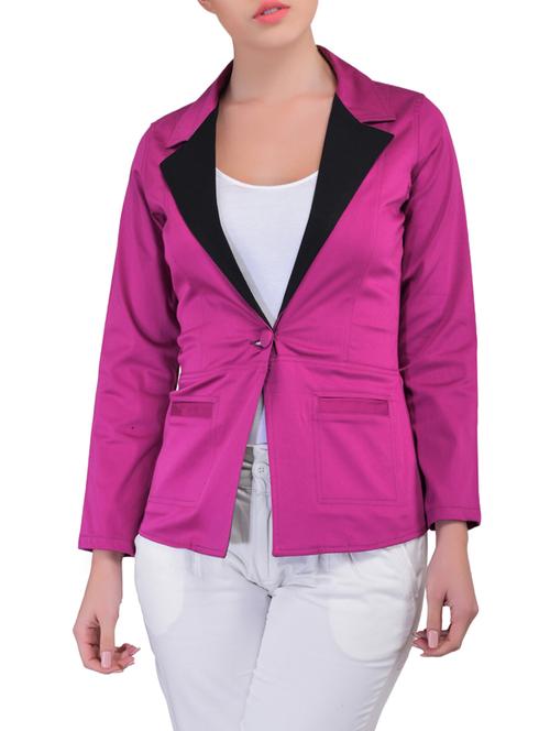pink polyester casual blazer - 12488599 - Very Small Image - 1