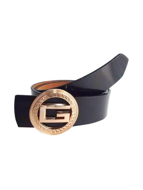 black leather belt - 12489008 - Very Small Image - 1