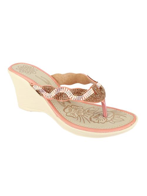 orange leatherette sandals - 12490510 - Very Small Image - 1