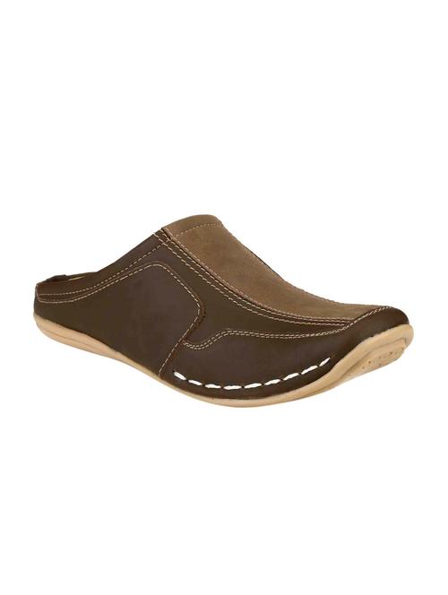 brown synthetic slip on sandals - 12493362 - Very Small Image - 1