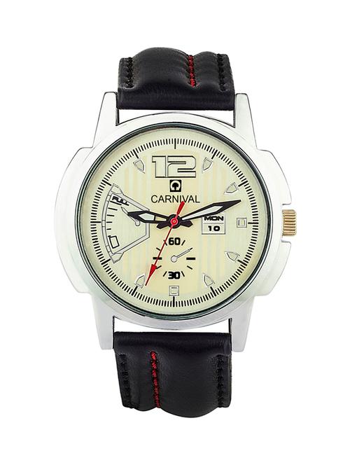 carnival analog leather watch for men-c0013l03 - 12493435 - Very Small Image - 1