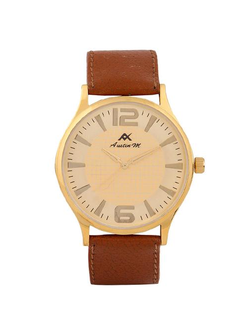 austin-m brown round analog men's watch - 12493744 - Very Small Image - 1