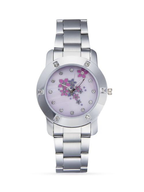 silver stainless steel studded round dial watch - 1249618 - Very Small Image - 1