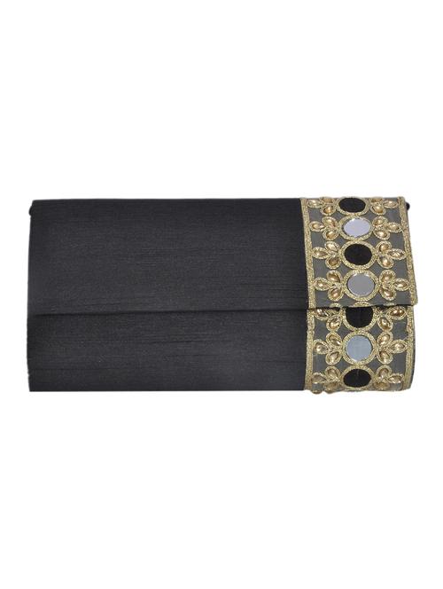 black cotton embroidered clutch - 12498596 - Very Small Image - 1