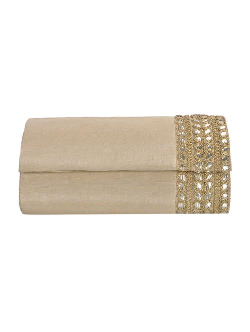 beige cotton embroidered clutch - 12498597 - Very Small Image - 1