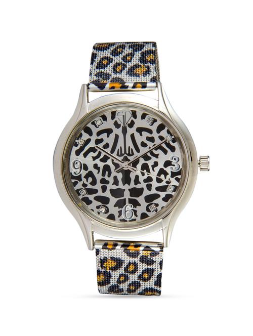 silver round dial animal print watch - 1250052 - Very Small Image - 1