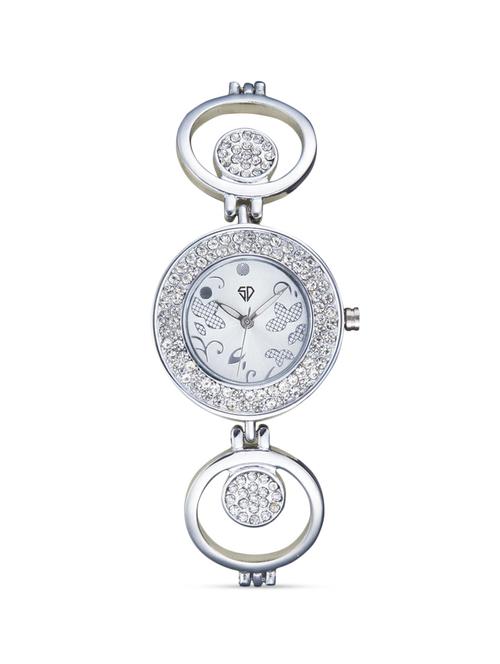silver round dial studded watch - 1250060 - Very Small Image - 1