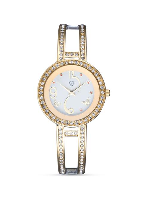 gold round dial studded watch - 1250064 - Very Small Image - 1