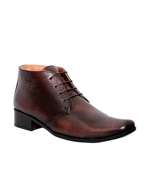brown leather formal lace-up derby - 12506927 - Very Small Image - 1