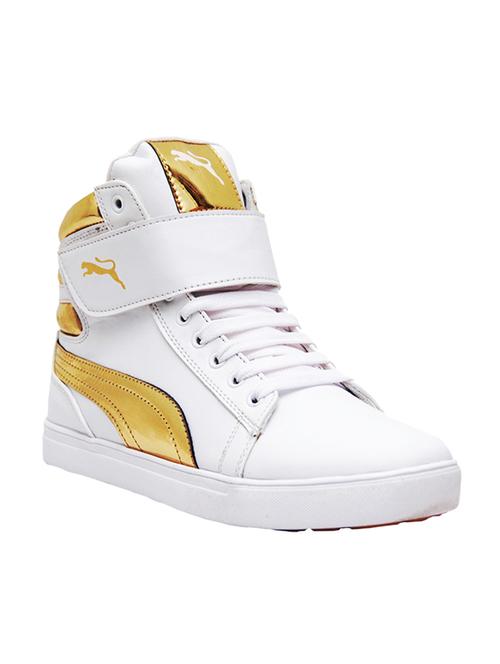 white synthetic lace up sneakers - 12507197 - Very Small Image - 1