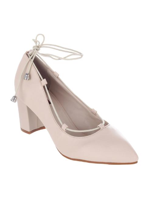 beige tie up pump - 12507492 - Very Small Image - 1