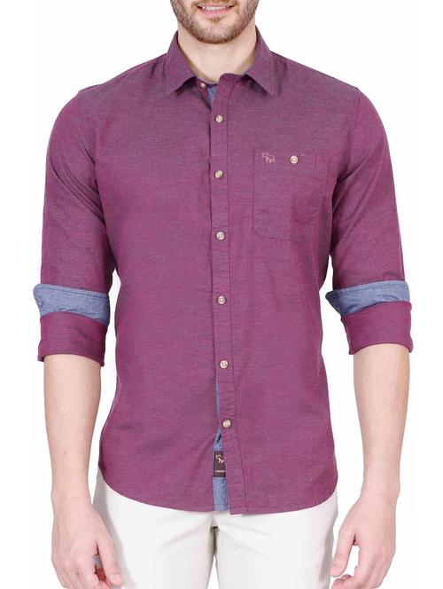 grey cotton casual shirt - 12508054 - Very Small Image - 1