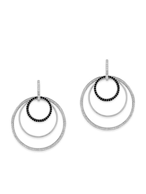 white silver drop earrings - 12508279 - Very Small Image - 1