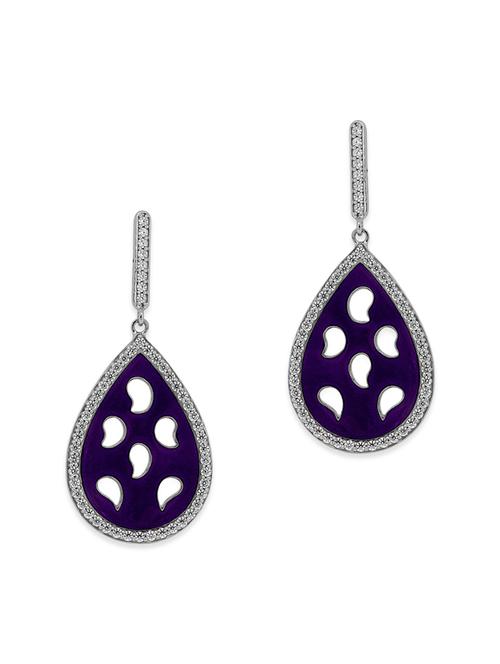 blue silver drop earrings - 12508296 - Very Small Image - 1