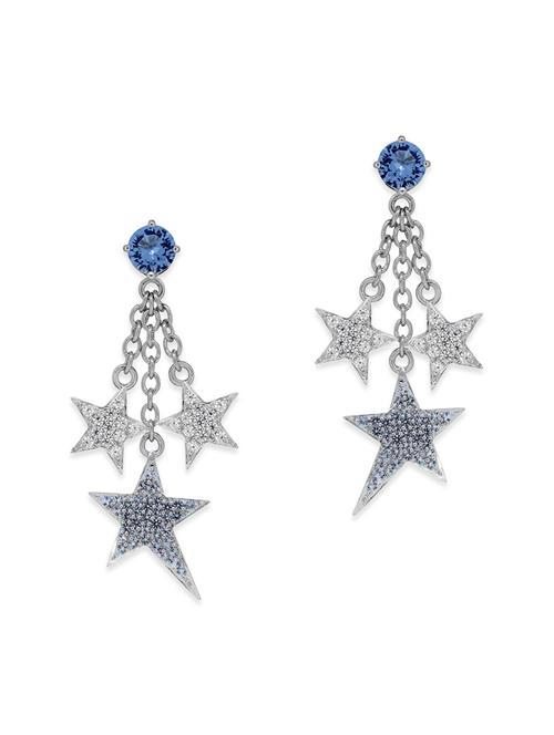 blue silver drop earrings - 12508305 - Very Small Image - 1