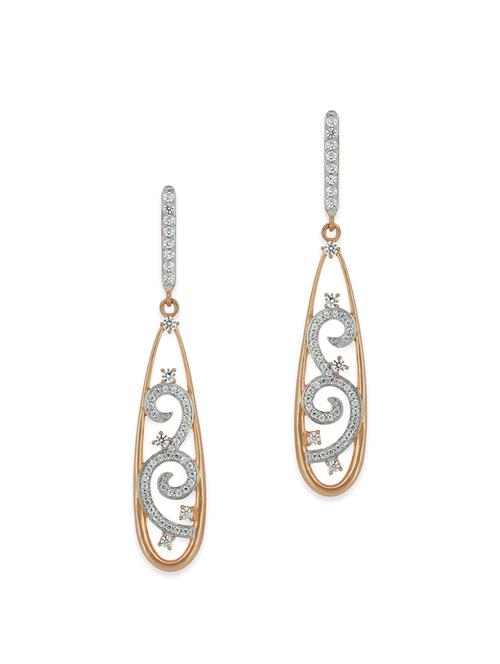 gold silver drop earrings - 12508335 - Very Small Image - 1