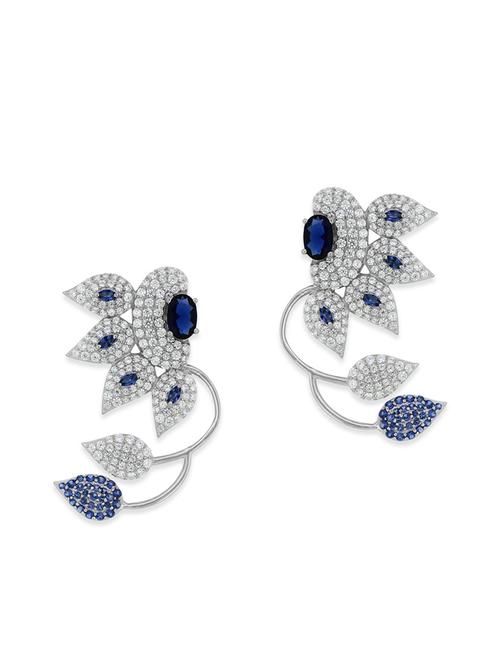 blue silver drop earrings - 12508348 - Very Small Image - 1