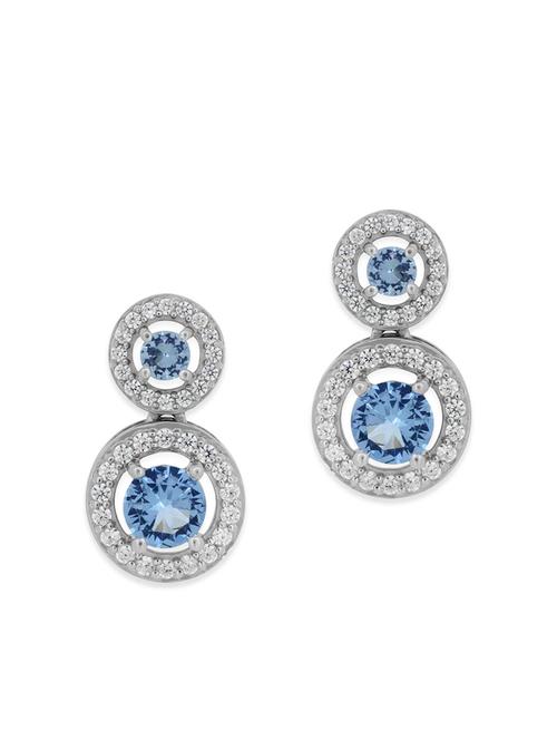 blue silver drop earrings - 12508398 - Very Small Image - 1