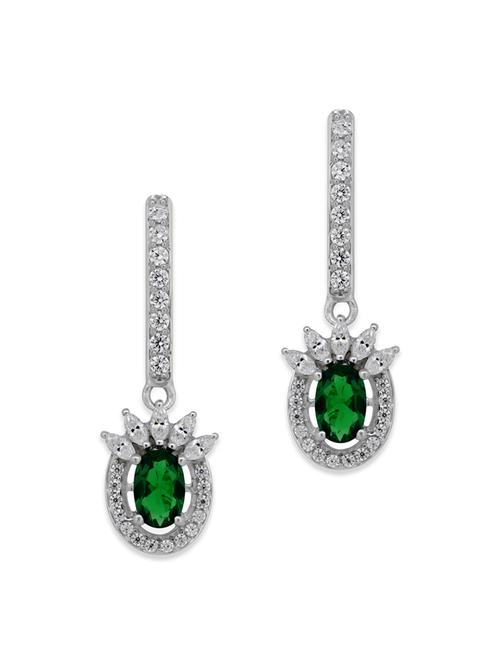green silver drop earrings - 12508405 - Very Small Image - 1