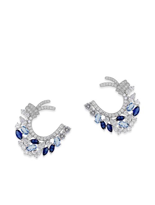 blue silver drop earrings - 12508422 - Very Small Image - 1