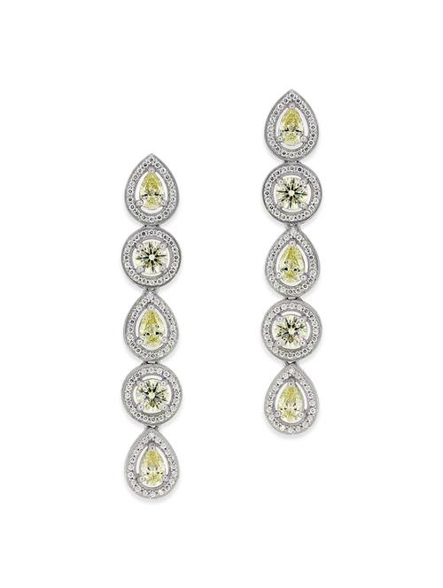 yellow silver drop earrings - 12508425 - Very Small Image - 1