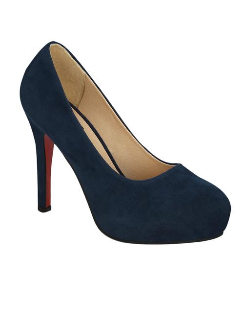 blue suede slip on pumps - 12508754 - Very Small Image - 1