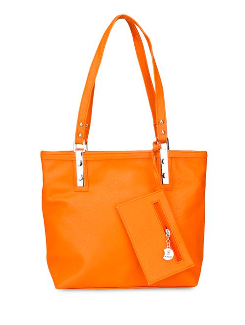 orange leatherette handbag - 1251343 - Very Small Image - 1