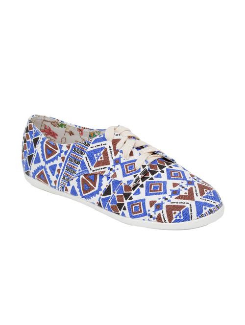 blue canvas laceup casual shoes - 12518813 - Very Small Image - 1