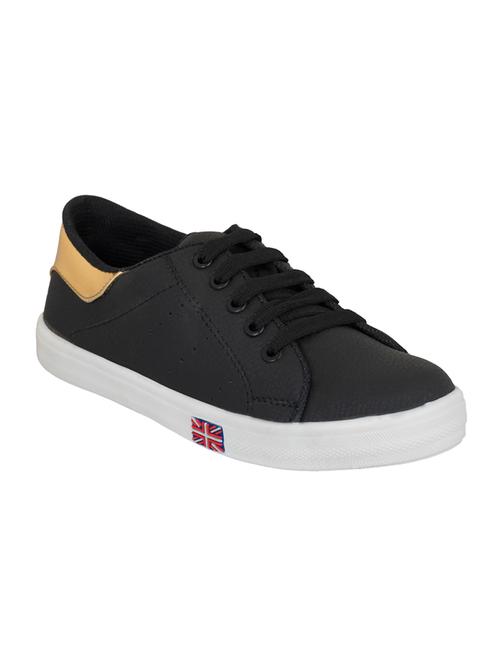 black synthetic lace up sneakers - 12520780 - Very Small Image - 1
