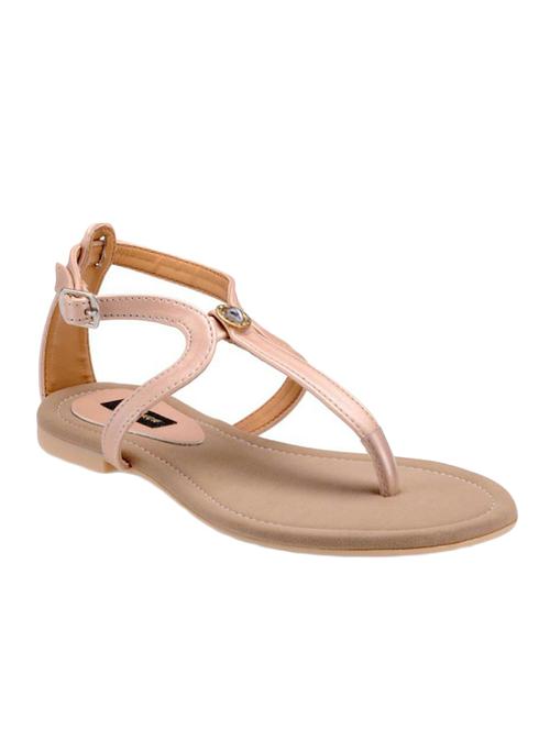 pink faux leather tstrap sandals - 12523346 - Very Small Image - 1