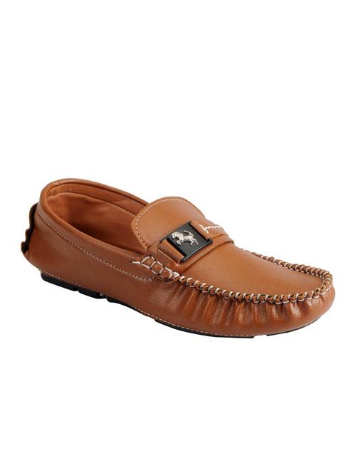 tan synthetic slip on loafers - 12524295 - Very Small Image - 1