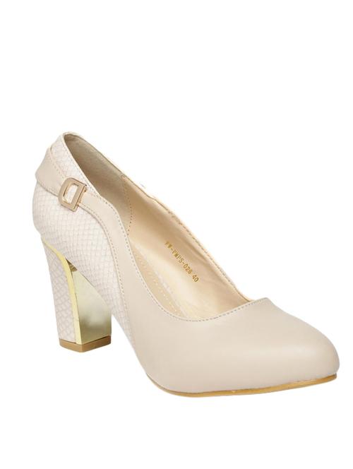 white pu slip on pumps - 12524760 - Very Small Image - 1