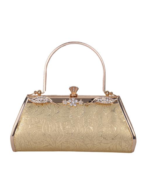 gold leatherette clutch - 12533587 - Very Small Image - 1
