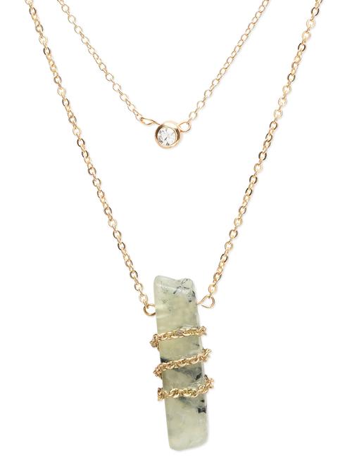 gold metallic studded pendant set - 1254090 - Very Small Image - 1