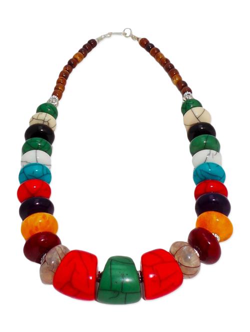 multi colored metal choker necklace - 12543228 - Very Small Image - 1