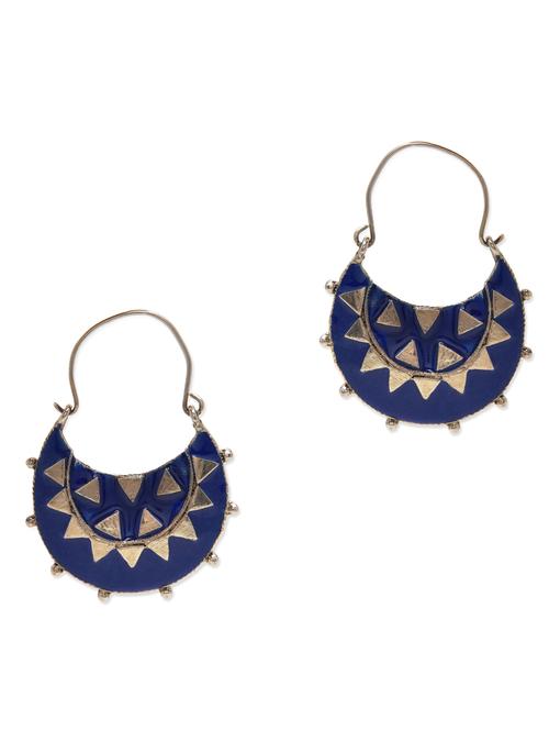 blue metallic enameled earrings - 1254995 - Very Small Image - 1