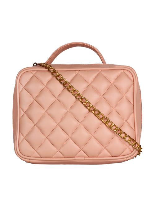 pink leatherette quilted sling bag - 12552009 - Very Small Image - 1