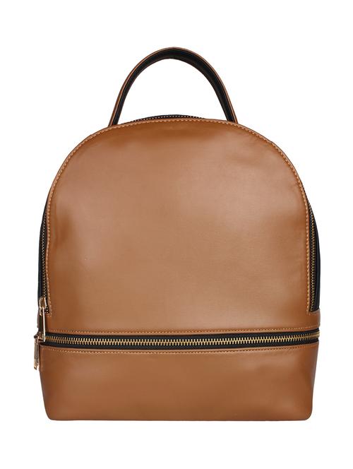brown synthetic leather backpack - 12552018 - Very Small Image - 1