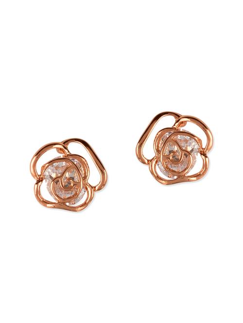 gold metal studs earrings - 12552055 - Very Small Image - 1