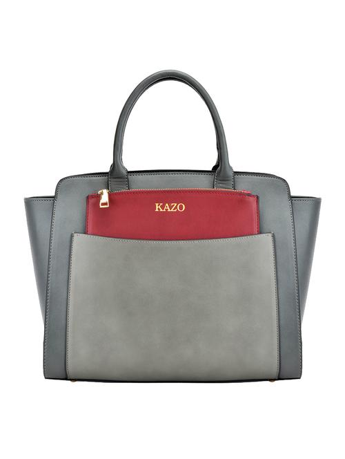 grey leather handbag - 12552091 - Very Small Image - 1