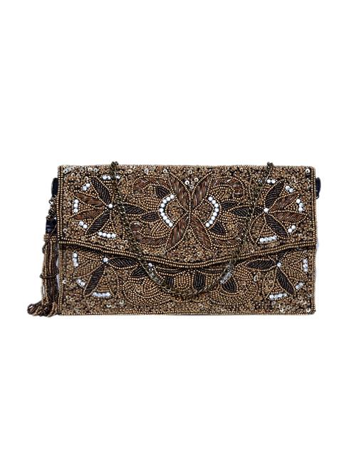gold cotton embellished sling clutch - 12552197 - Very Small Image - 1