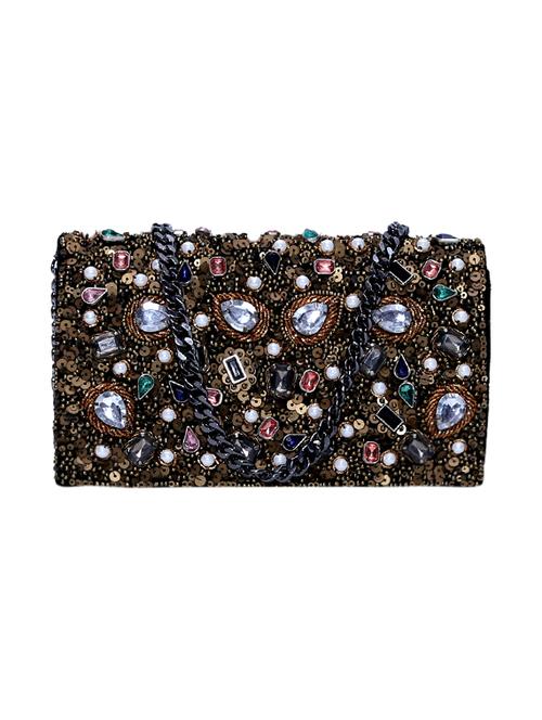 multi cotton embellished sling clutch - 12552215 - Very Small Image - 1