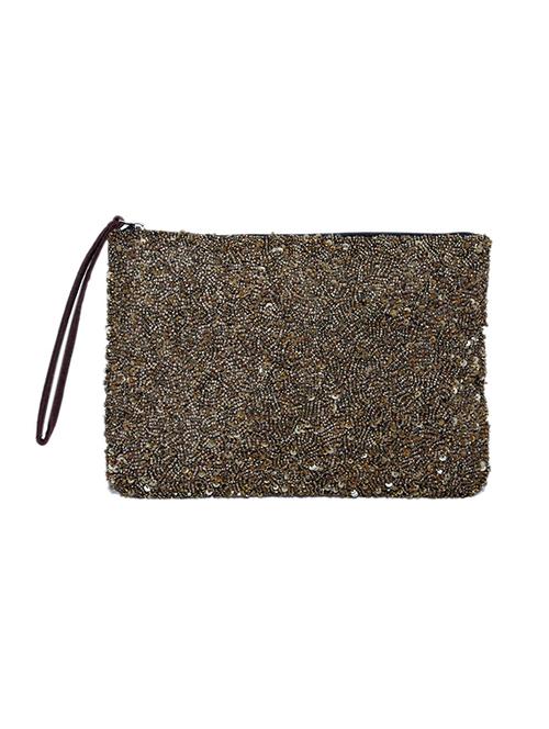 gold cotton embellished clutch - 12552218 - Very Small Image - 1